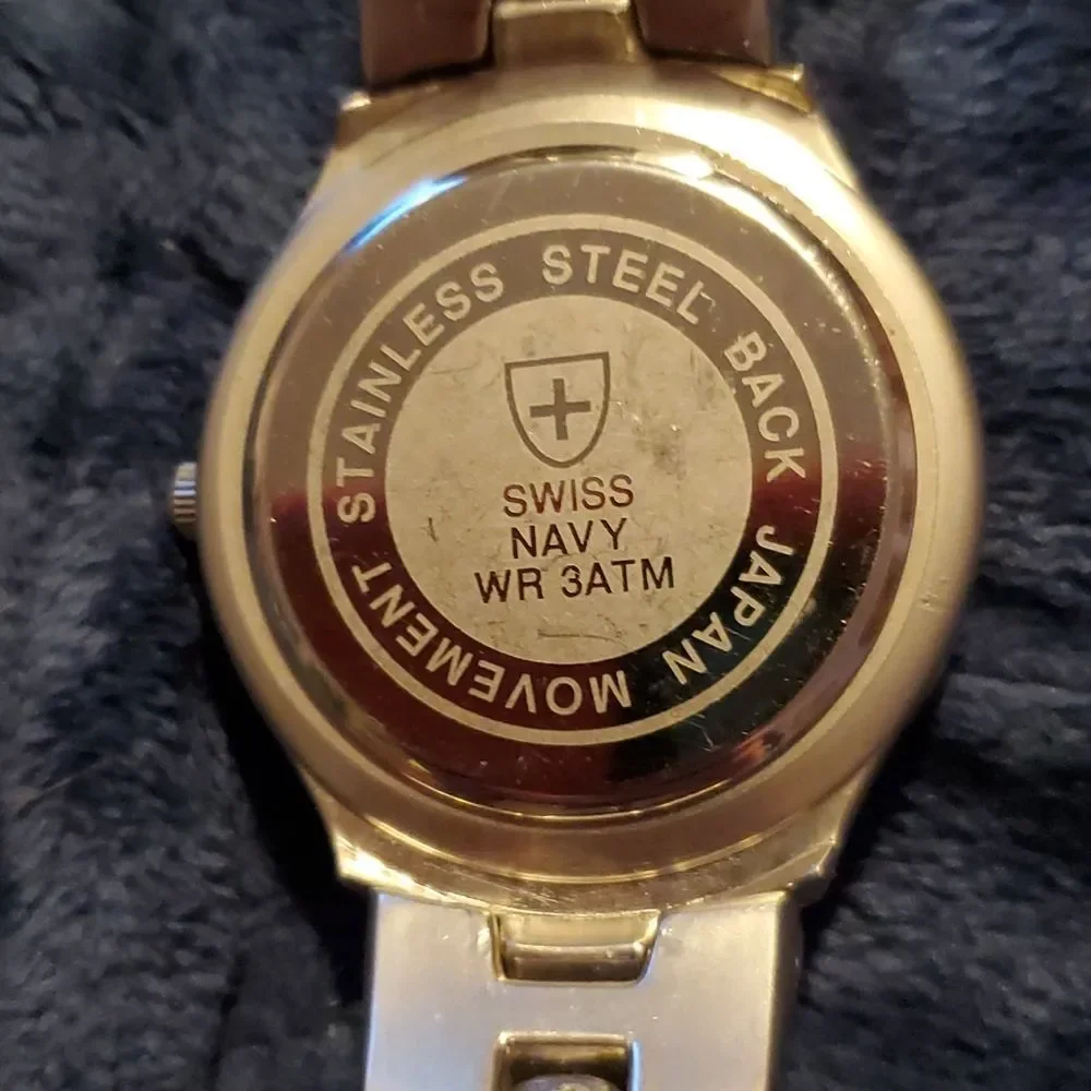 Swiss Navy Gold &‎ Silver Analog Watch